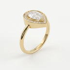 Pear Shape Halo Engagement Ring