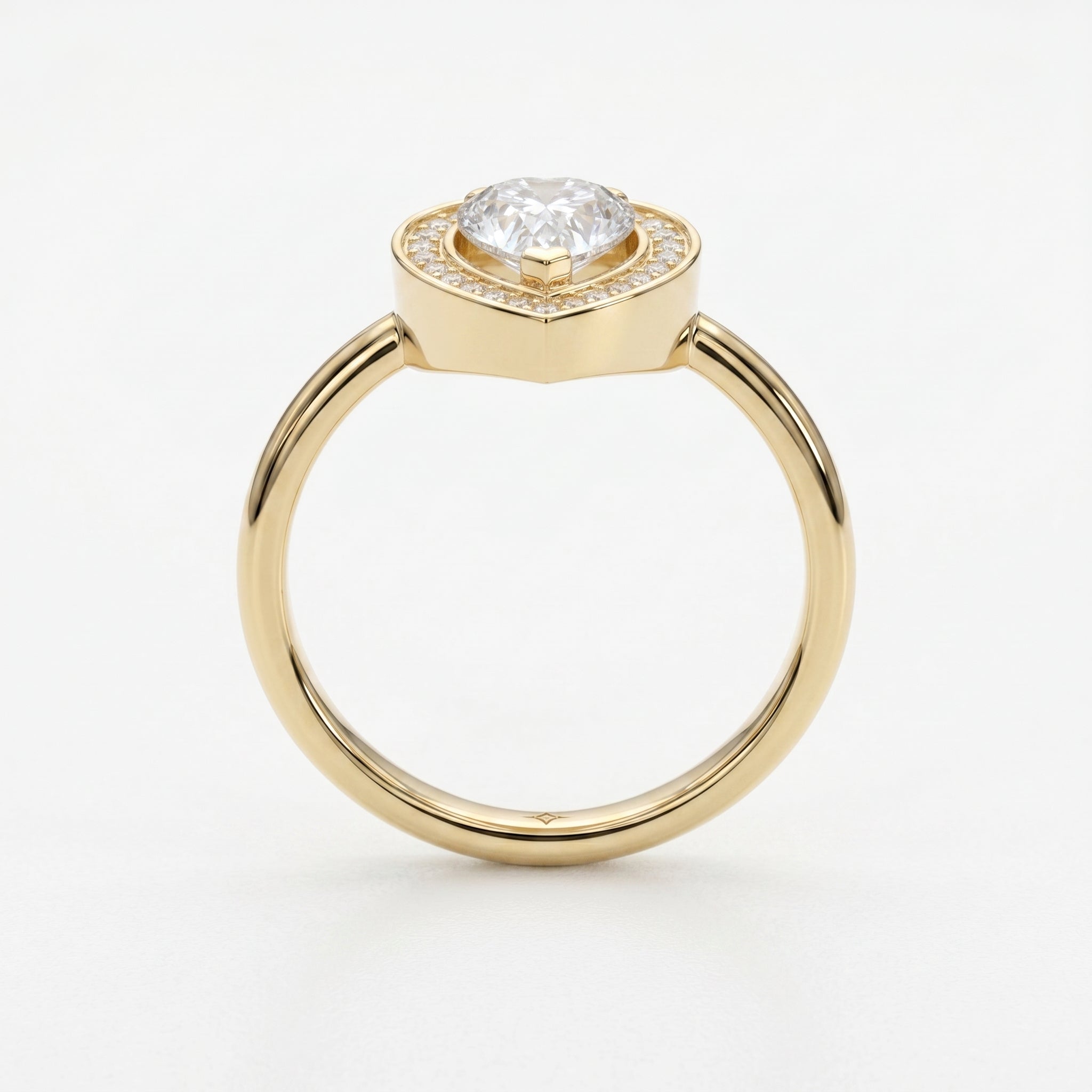 Pear Shape Halo Engagement Ring
