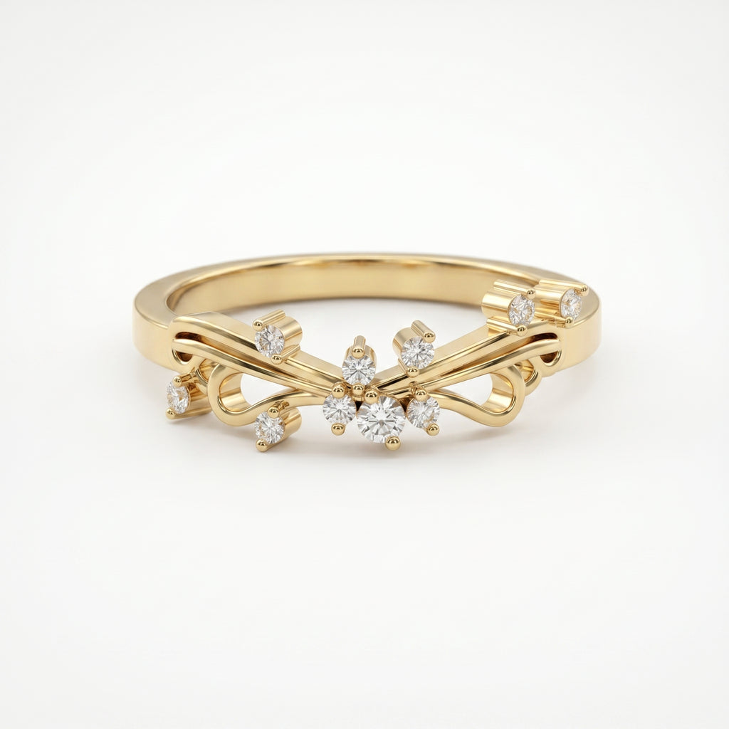 Glowing Leaves Diamond Ring ( 0.15 - 0.20 ct. )