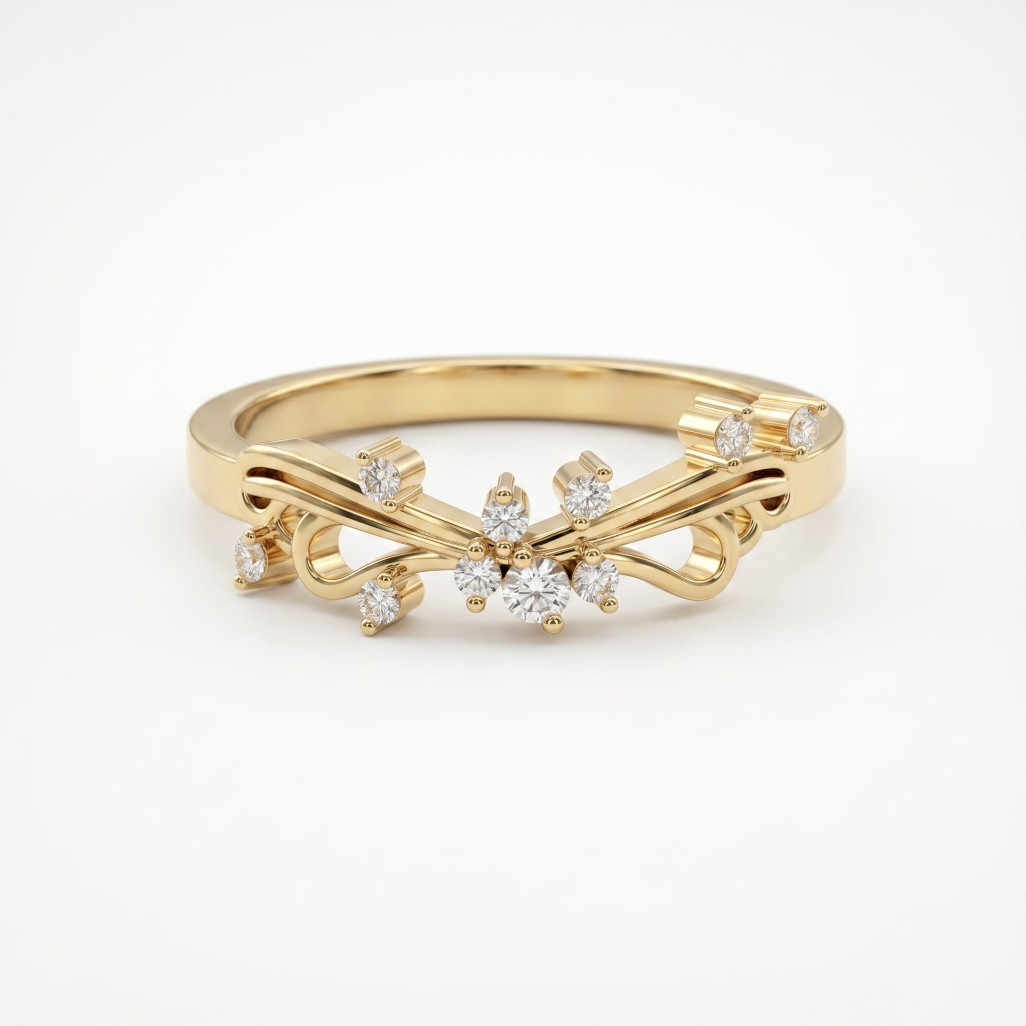 Glowing Leaves Diamond Ring ( 0.15 - 0.20 ct. )