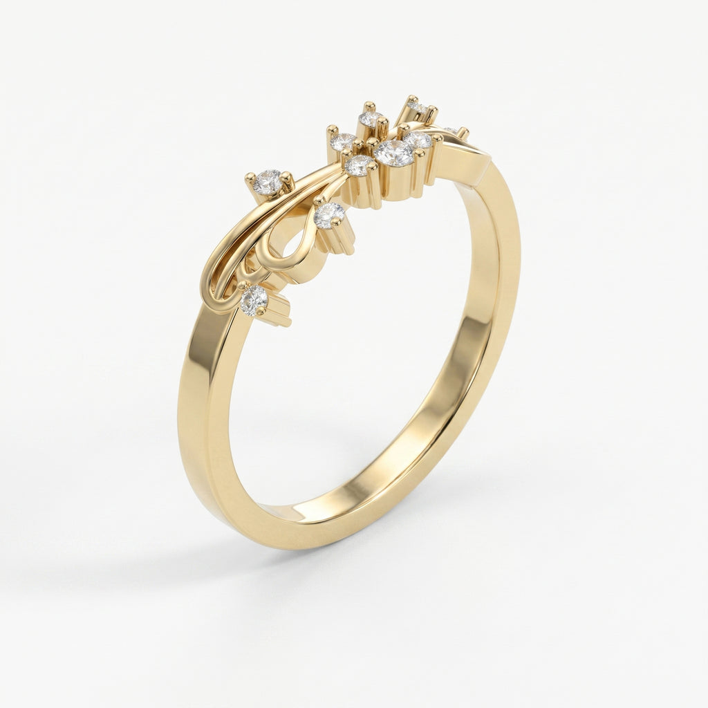 Glowing Leaves Diamond Ring ( 0.15 - 0.20 ct. )