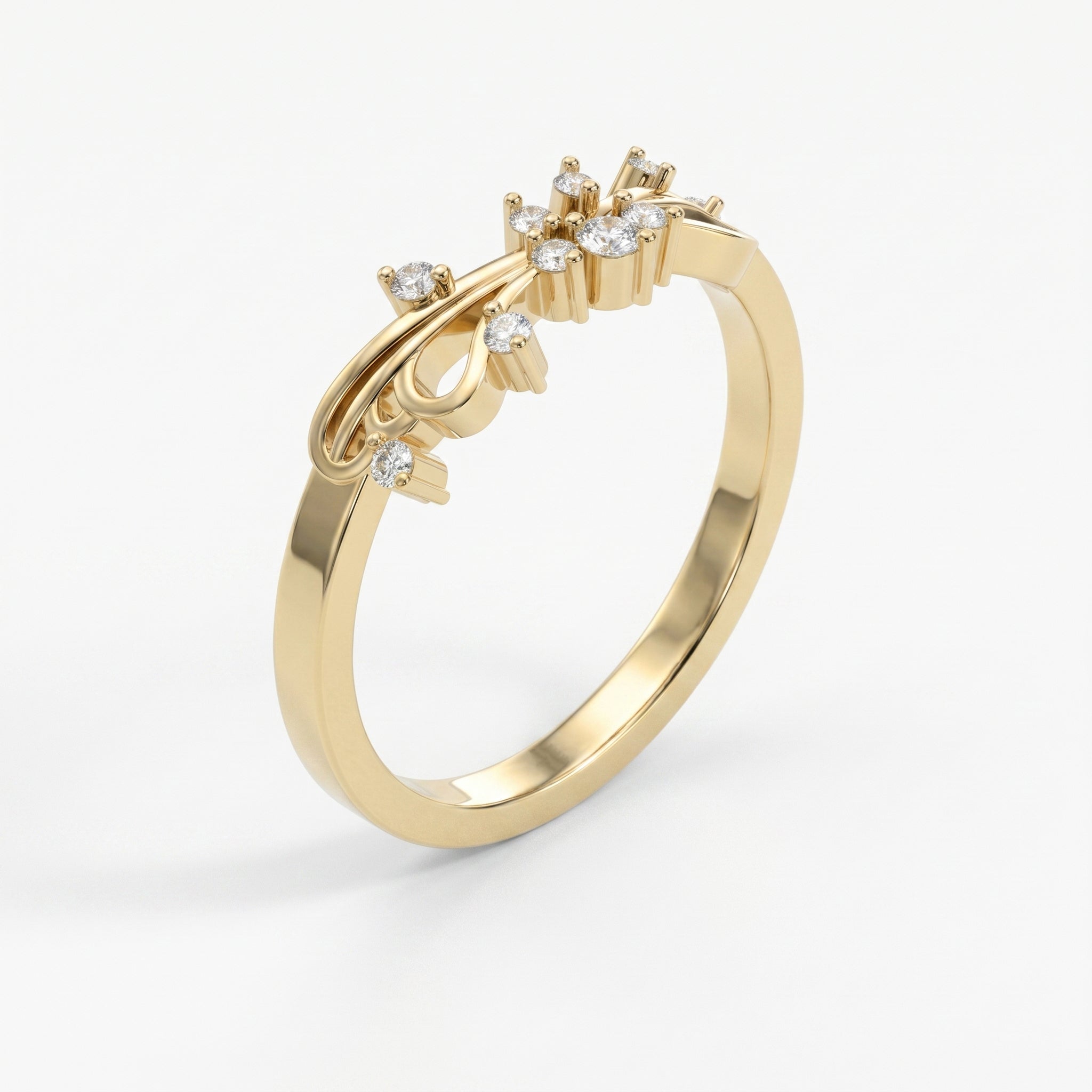 Glowing Leaves Diamond Ring ( 0.15 - 0.20 ct. )