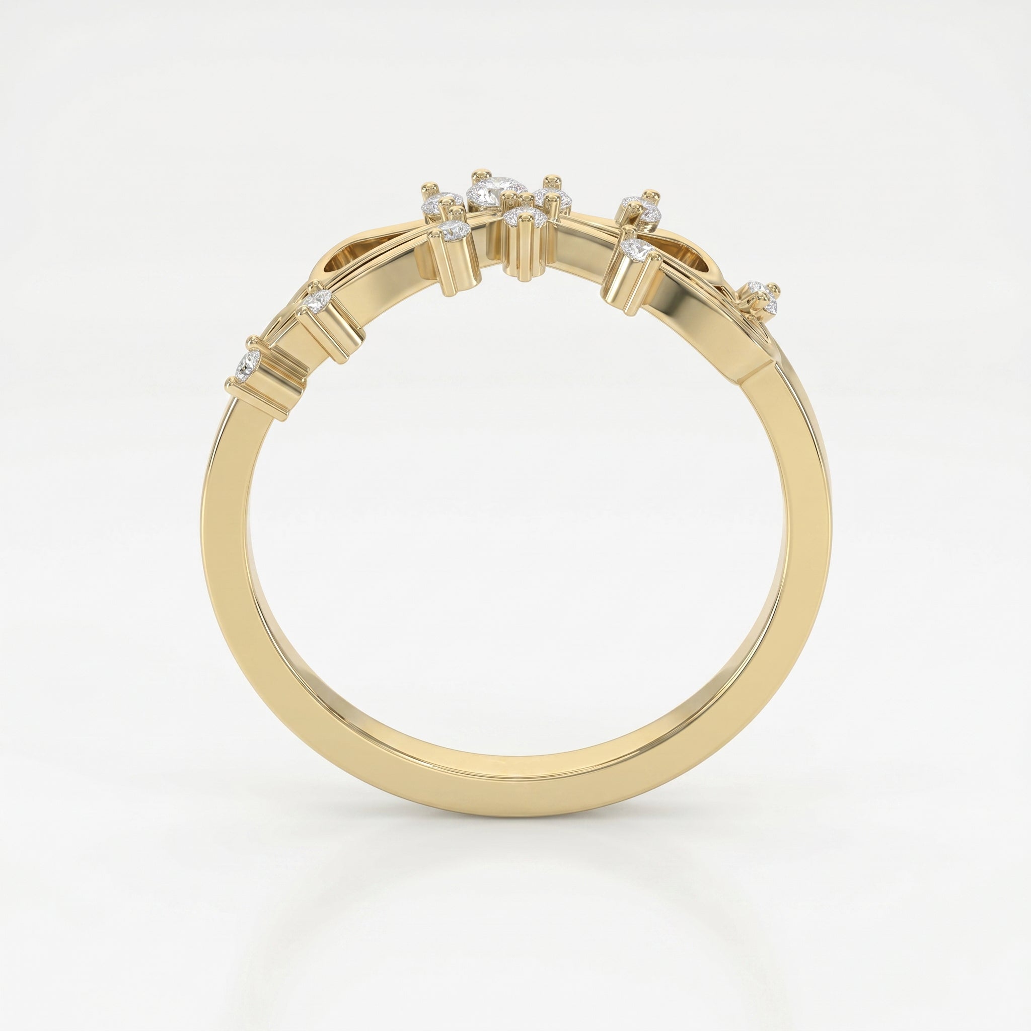 Glowing Leaves Diamond Ring ( 0.15 - 0.20 ct. )