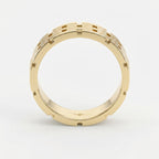 Architectural Linked Wedding Men's Ring