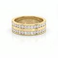 Two-Row Channel Set Half Eternity Diamond Ring
