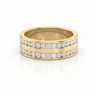 Two-Row Channel Set Half Eternity Diamond Ring
