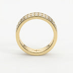 Two-Row Channel Set Half Eternity Diamond Ring