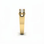 Round Diamond Onyx Channel Men's Ring ( 0.40 Ct. )