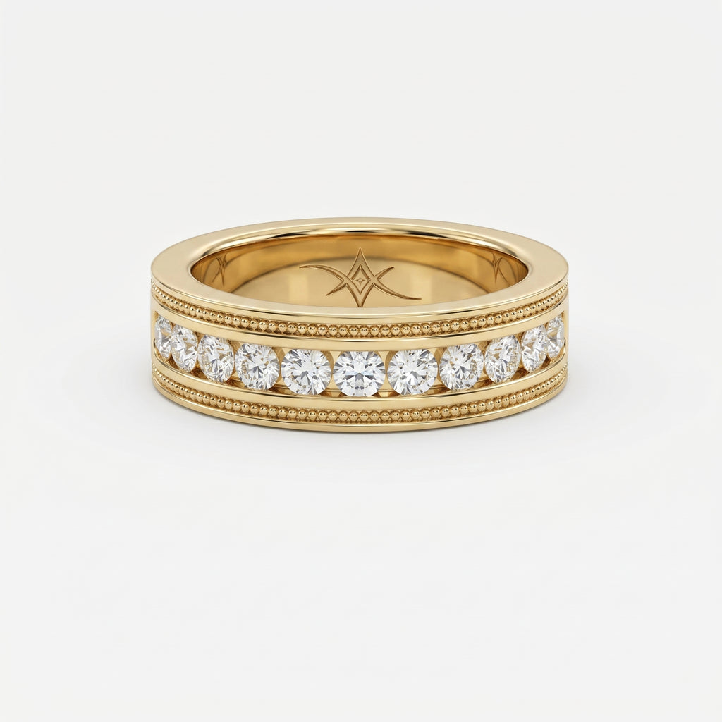 Men’s Half Eternity Handmade Diamond Band  ( 1.00-1.10 ct. )