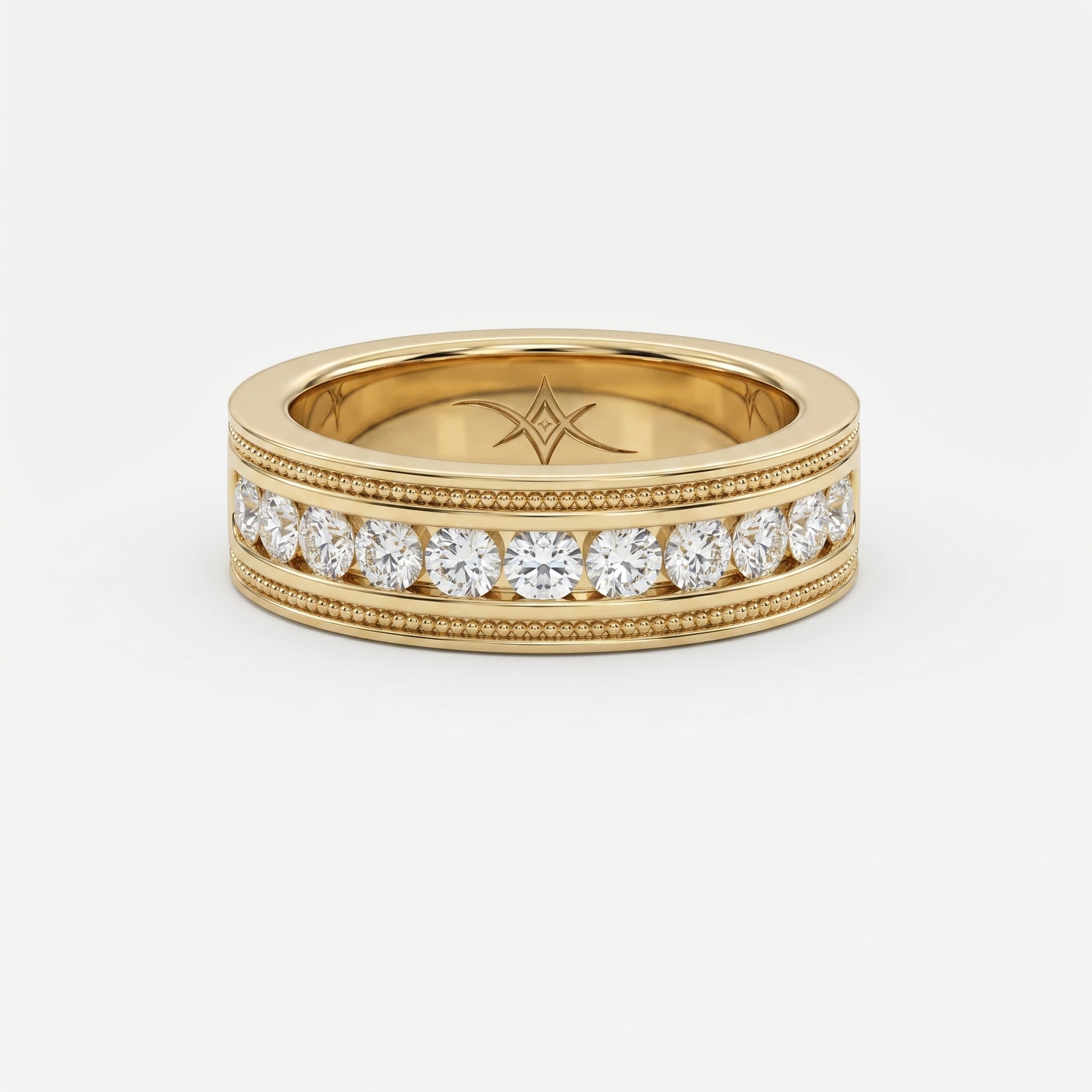 Men’s Half Eternity Handmade Diamond Band  ( 1.00-1.10 ct. )