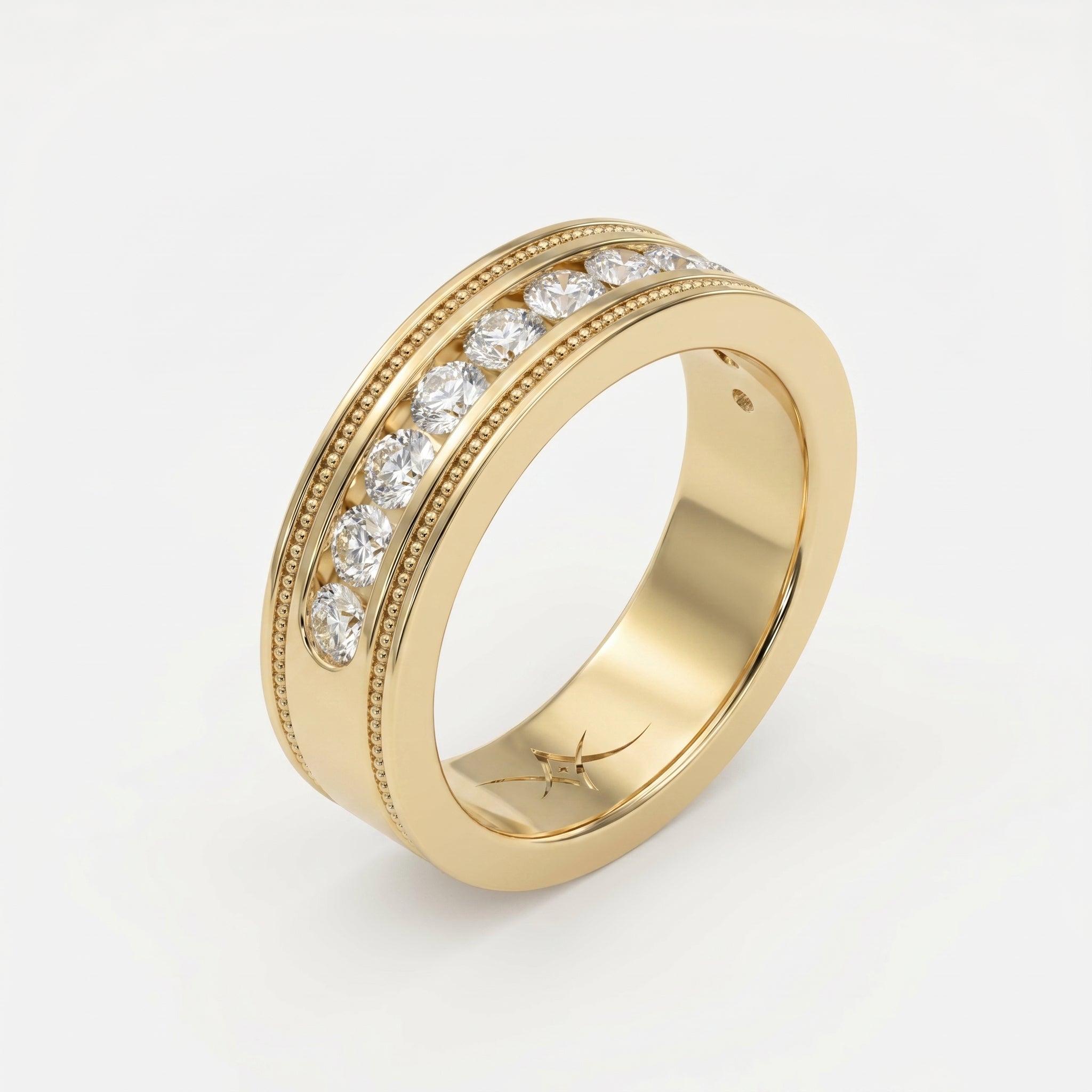 Men’s Half Eternity Handmade Diamond Band  ( 1.00-1.10 ct. )