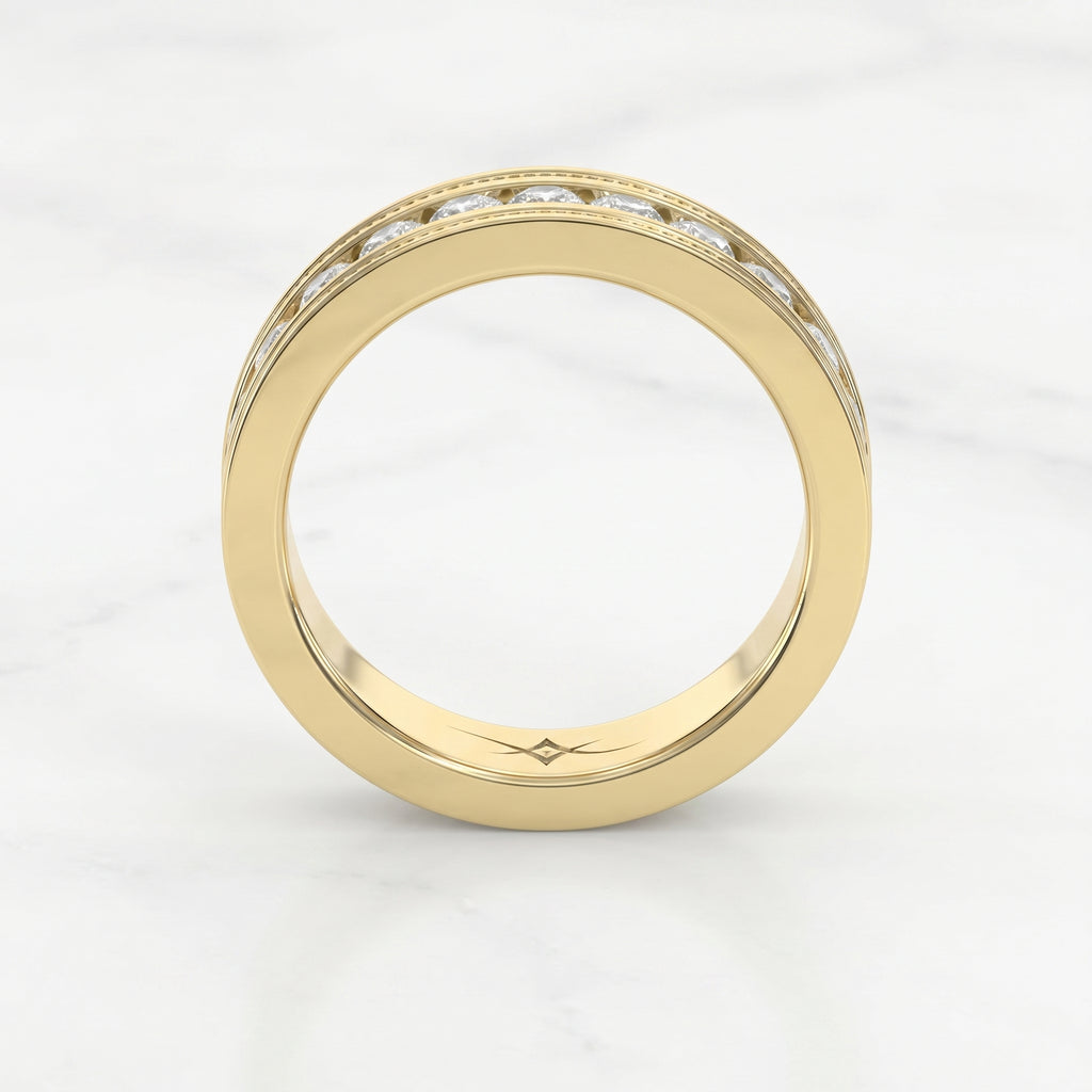 Men’s Half Eternity Handmade Diamond Band  ( 1.00-1.10 ct. )