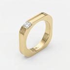 Square Ring for Men Masculine Brilliance diamond Band ( 0.40 -0.50 ct.)