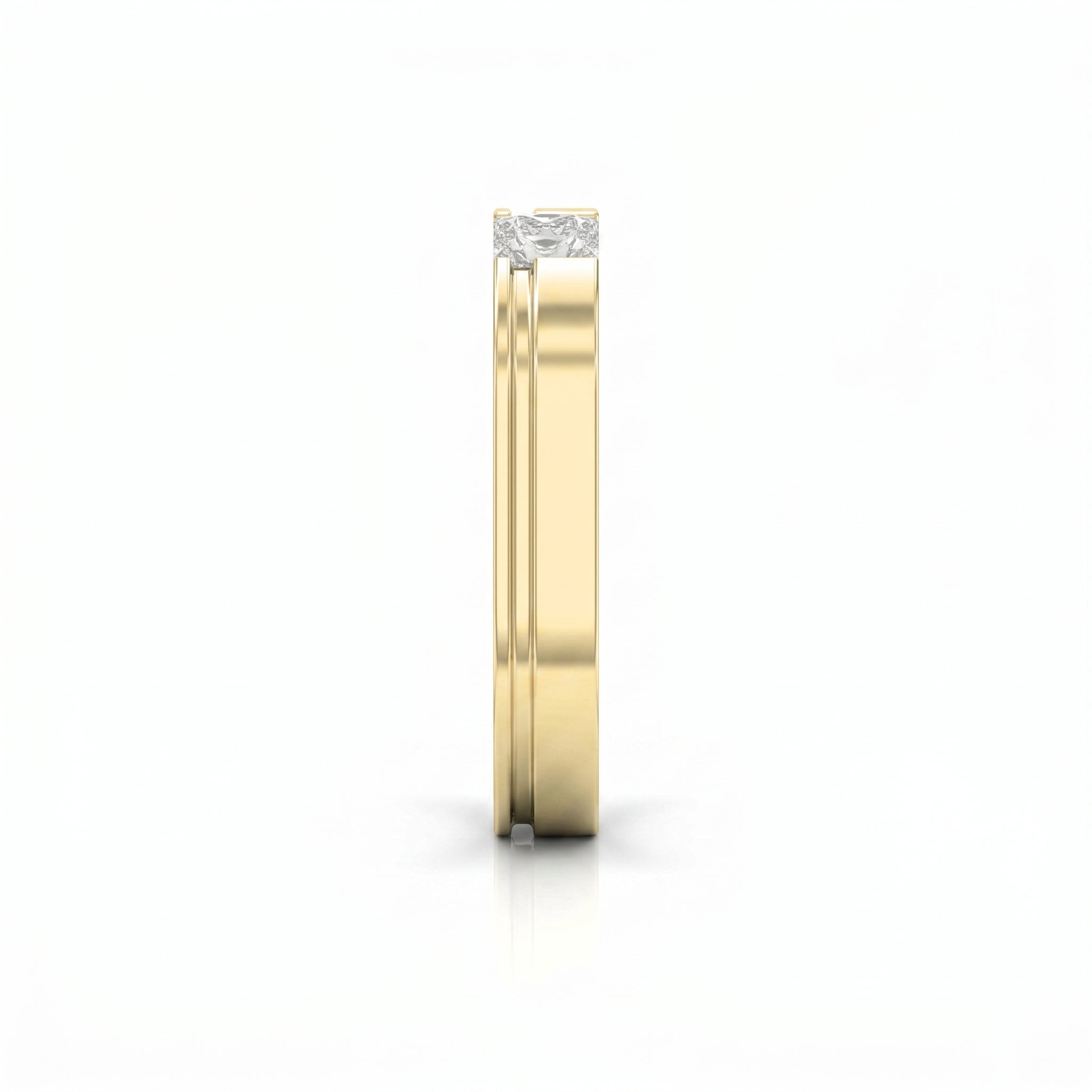 Square Ring for Men Masculine Brilliance diamond Band ( 0.40 -0.50 ct.)