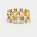 Bold Geometric Princess Cut Diamond Band ( 2.00 - 3.00 ct. )