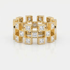 Bold Geometric Princess Cut Diamond Band ( 2.00 - 3.00 ct. )