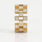 Bold Geometric Princess Cut Diamond Band ( 2.00 - 3.00 ct. )