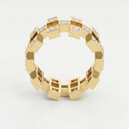 Bold Geometric Princess Cut Diamond Band ( 2.00 - 3.00 ct. )