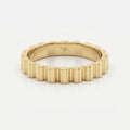 Fluted Wedding Metal Band