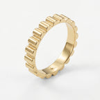 Fluted Wedding Metal Band