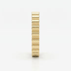 Fluted Wedding Metal Band