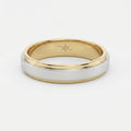Two-Tone Wedding Band Crafted Entirely Metal band