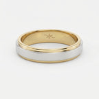 Two-Tone Wedding Band Crafted Entirely Metal band