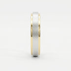 Two-Tone Wedding Band Crafted Entirely Metal band