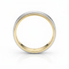Two-Tone Wedding Band Crafted Entirely Metal band