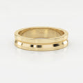 Bullnose Groove Pattern Flat Wedding Metal Ring