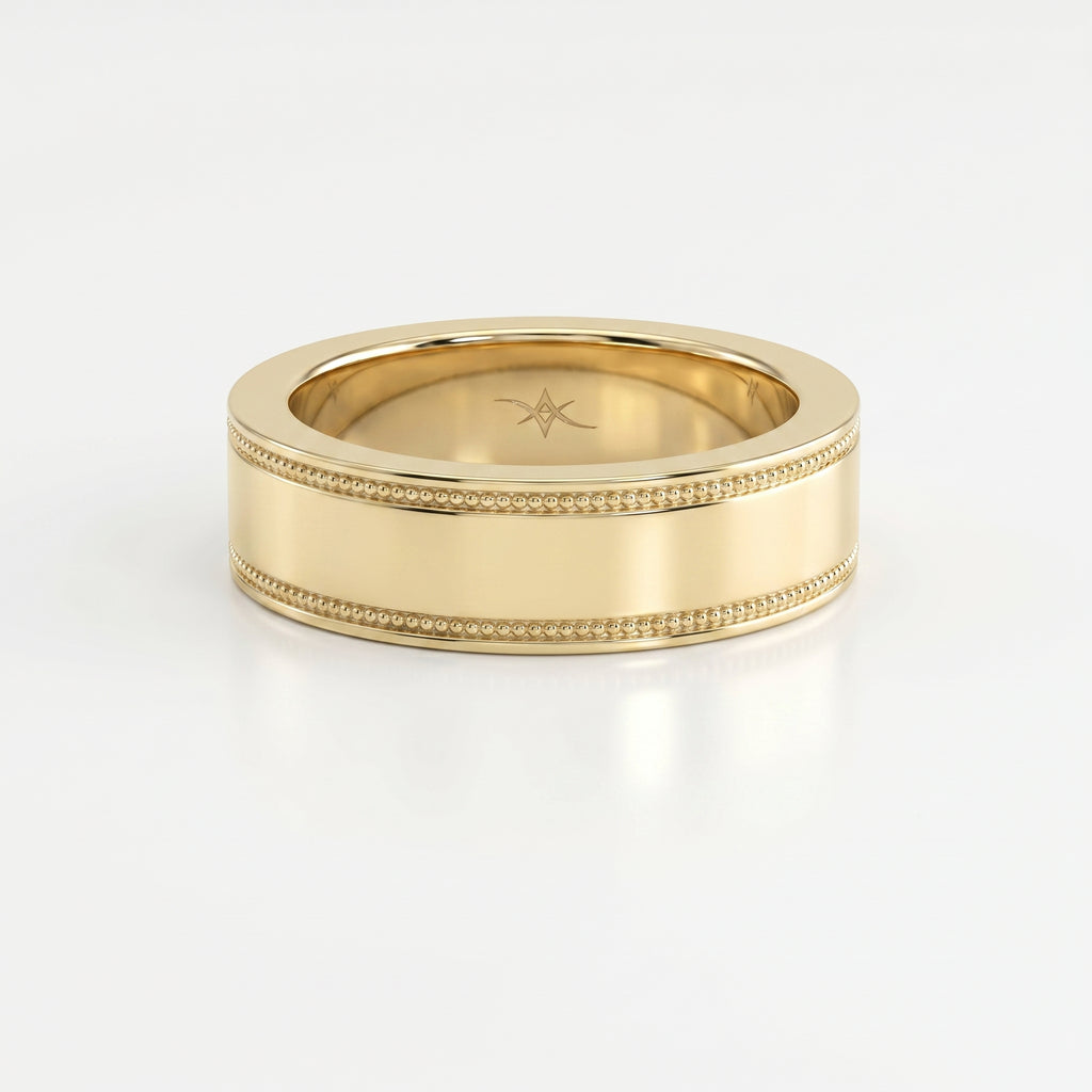 Men’s Flat Polish Migraine Metal Ring