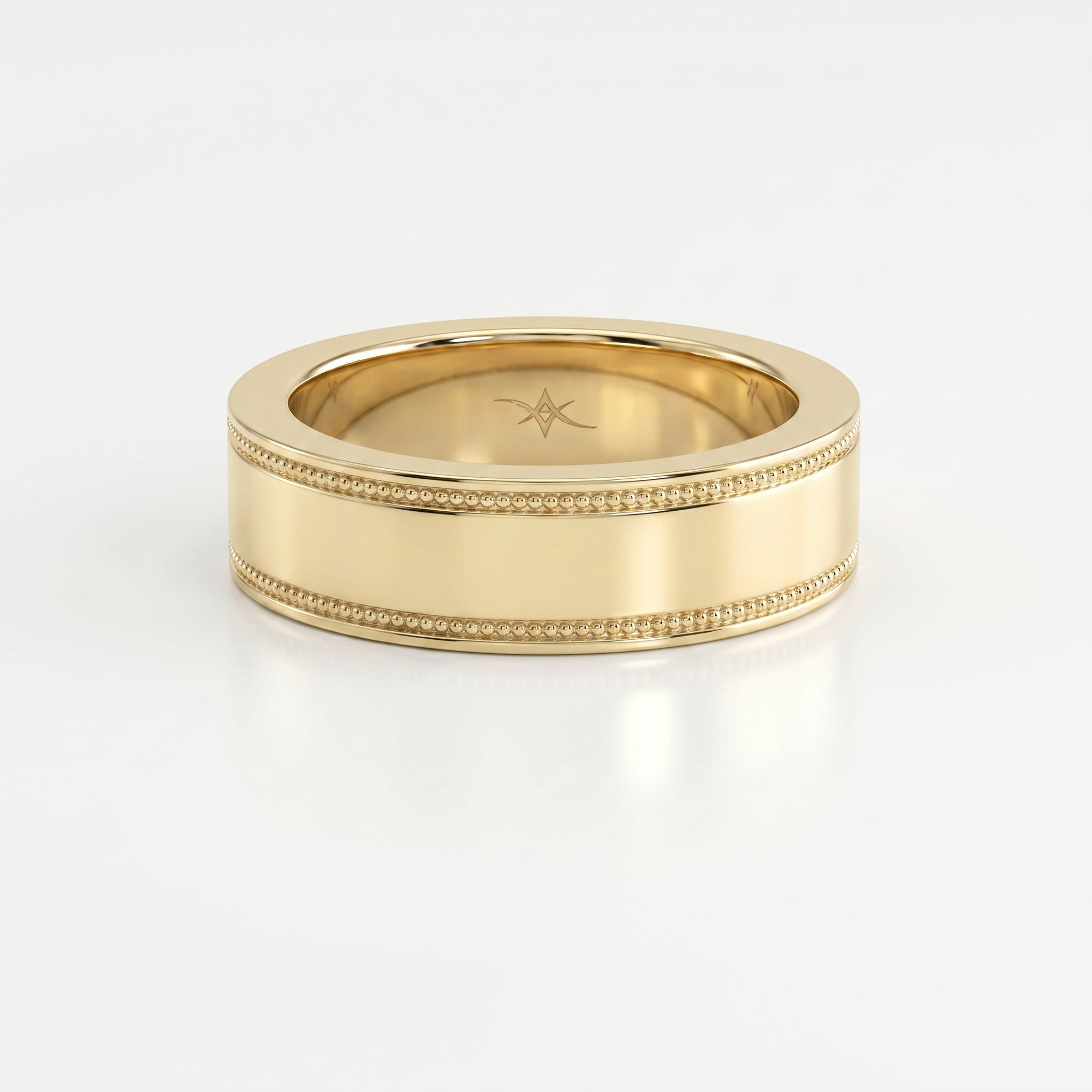 Men’s Flat Polish Migraine Metal Ring