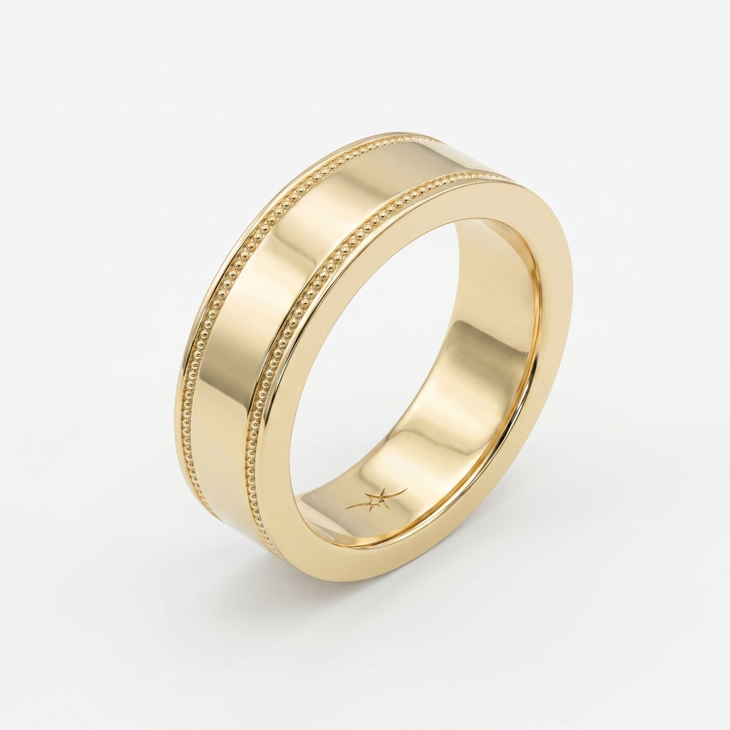 Men’s Flat Polish Migraine Metal Ring