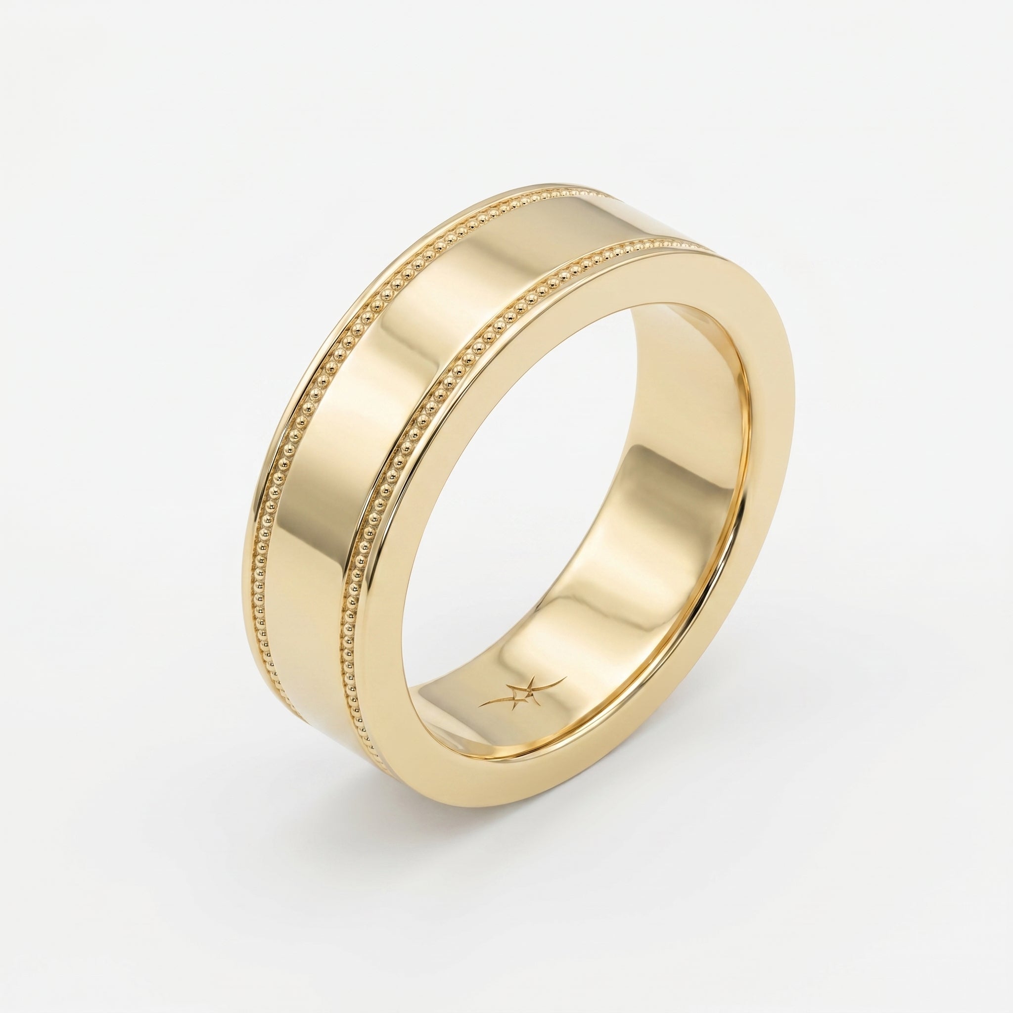 Men’s Flat Polish Migraine Metal Ring