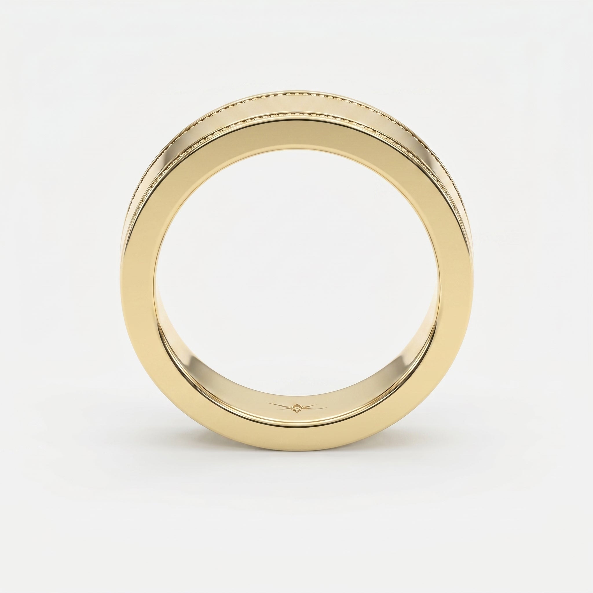 Men’s Flat Polish Migraine Metal Ring