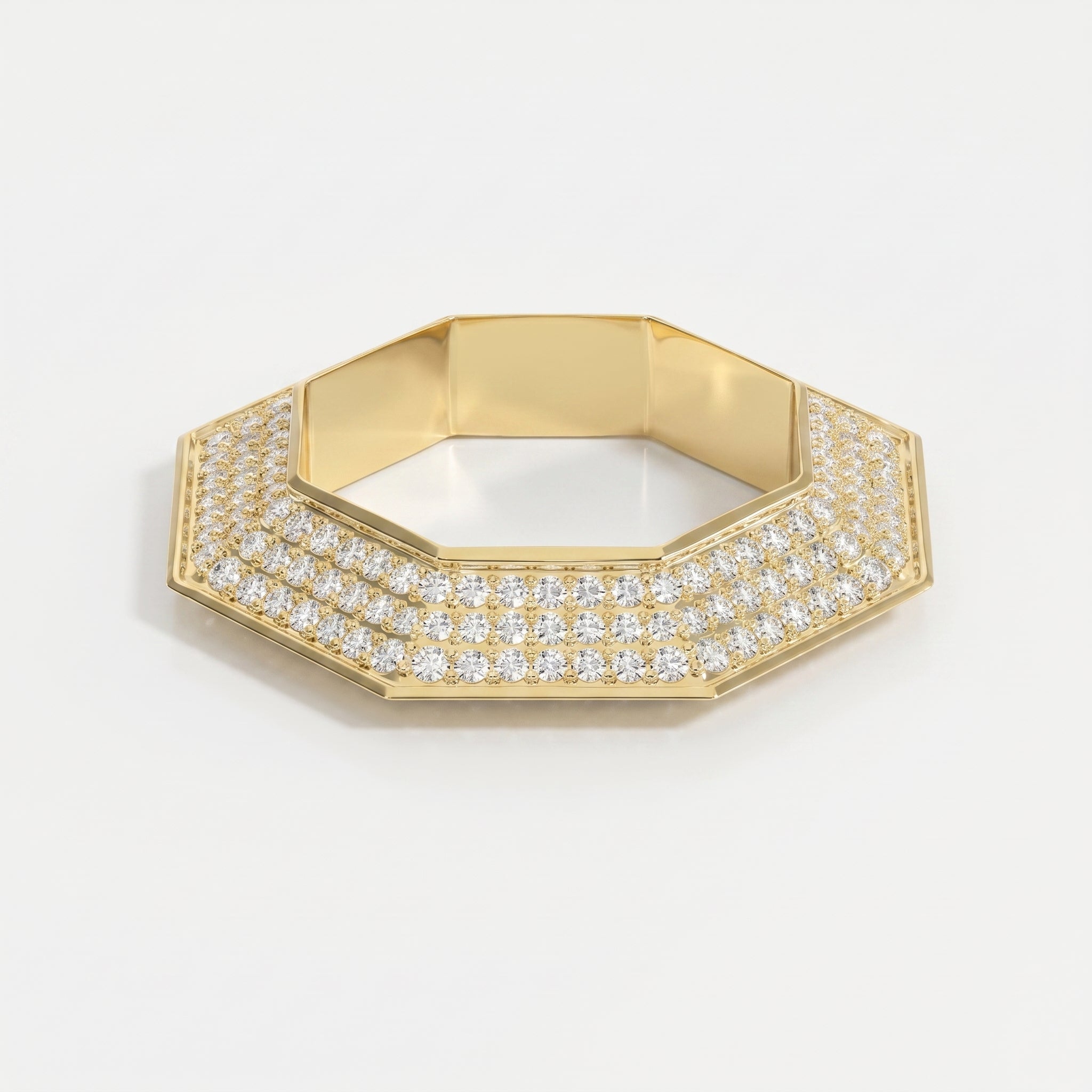 Round Diamond Octagon Exclusive Stackable Diamond Band