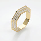 Round Diamond Octagon Exclusive Stackable Diamond Band