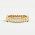 Marquise Motif Round Diamond Wedding Band