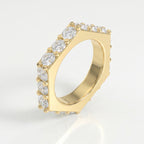 Forever Edge Unique Geometric Round Diamond  Band