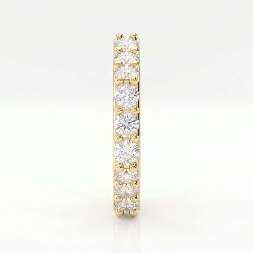 Forever Edge Unique Geometric Round Diamond  Band