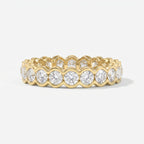 Elegant Bezel Set Round Cut Diamond Band