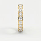 Elegant Bezel Set Round Cut Diamond Band