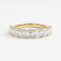 Luxury Ascher Cut Half Diamond Band