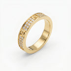 Elegant Round Diamond Gold Band