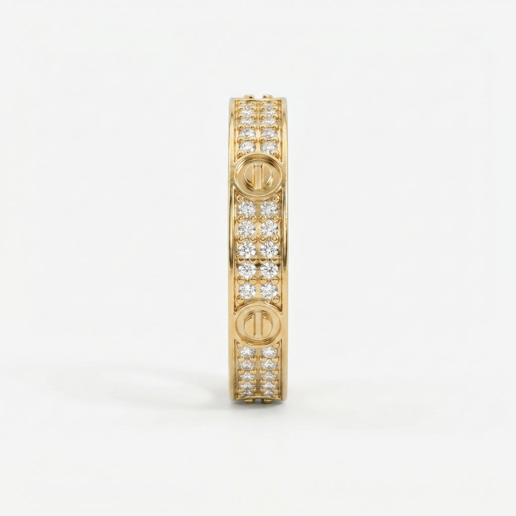 Elegant Round Diamond Gold Band