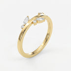 Minimalist Stacking Duo Diamond Band