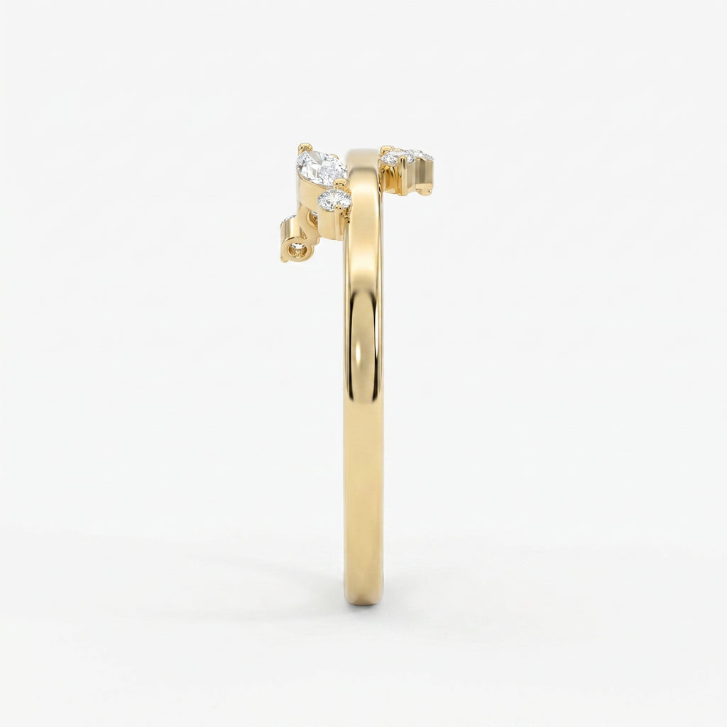 Minimalist Stacking Duo Diamond Band