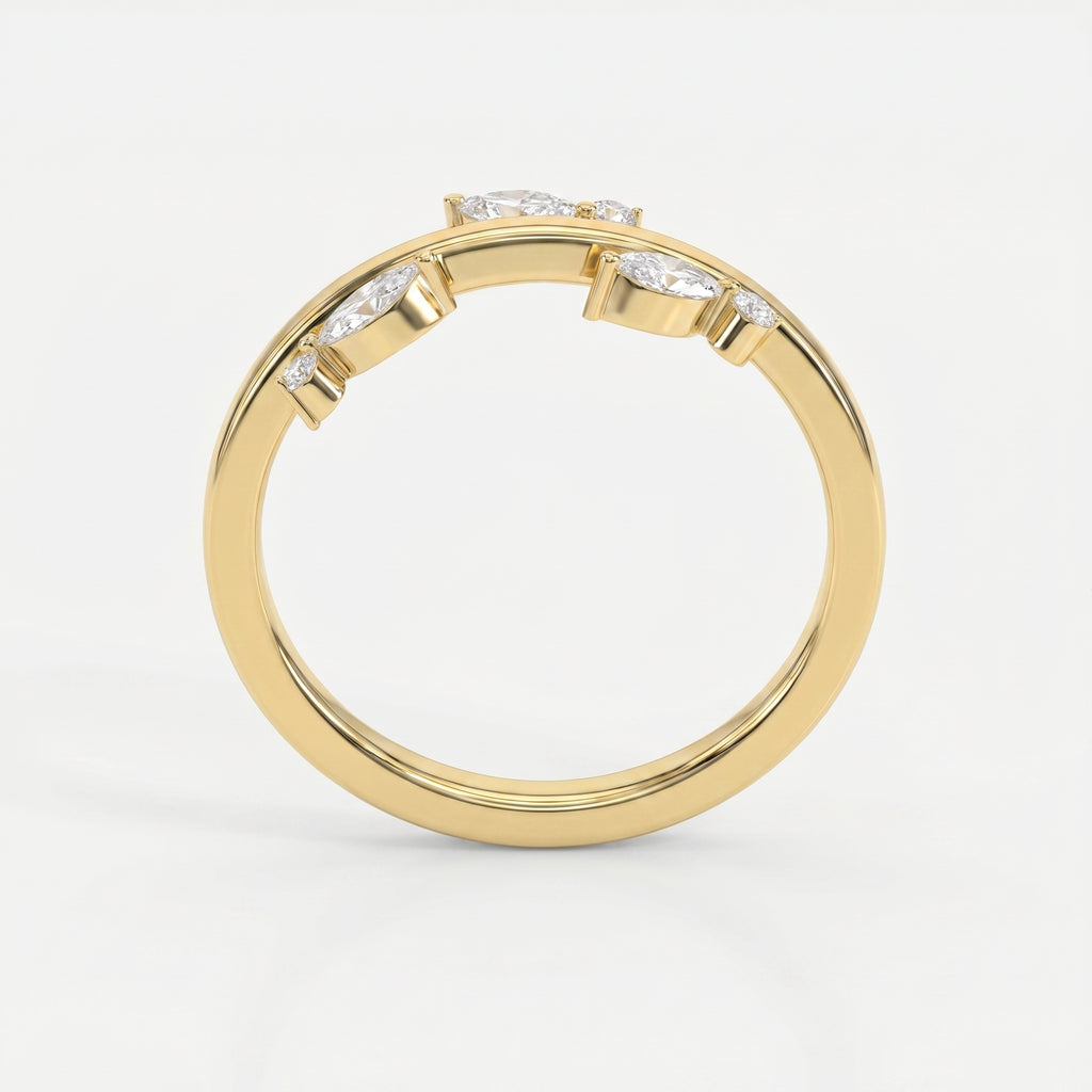 Minimalist Stacking Duo Diamond Band