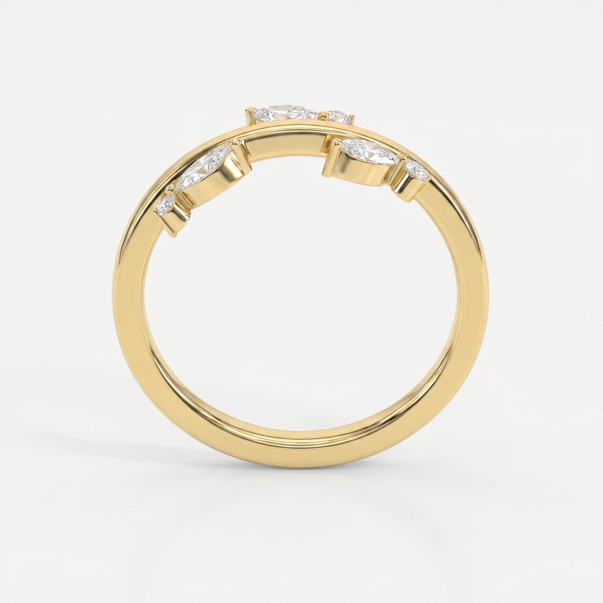 Minimalist Stacking Duo Diamond Band