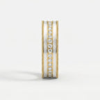 Half Carat Round Diamond With White Enamel Band